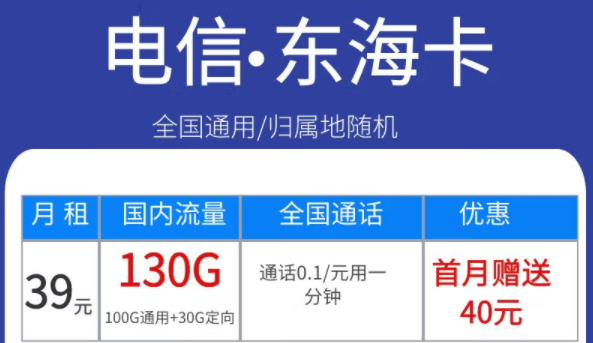 電信東?？?9元130G、永星卡30元120G+100分語音、海星卡29元100G流量|首月免費全國通用